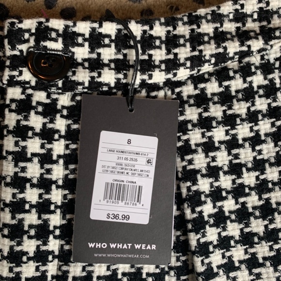Who‎ what wear large houndstooth midi. NWT . Retsil 37 - Picture 3 of 5